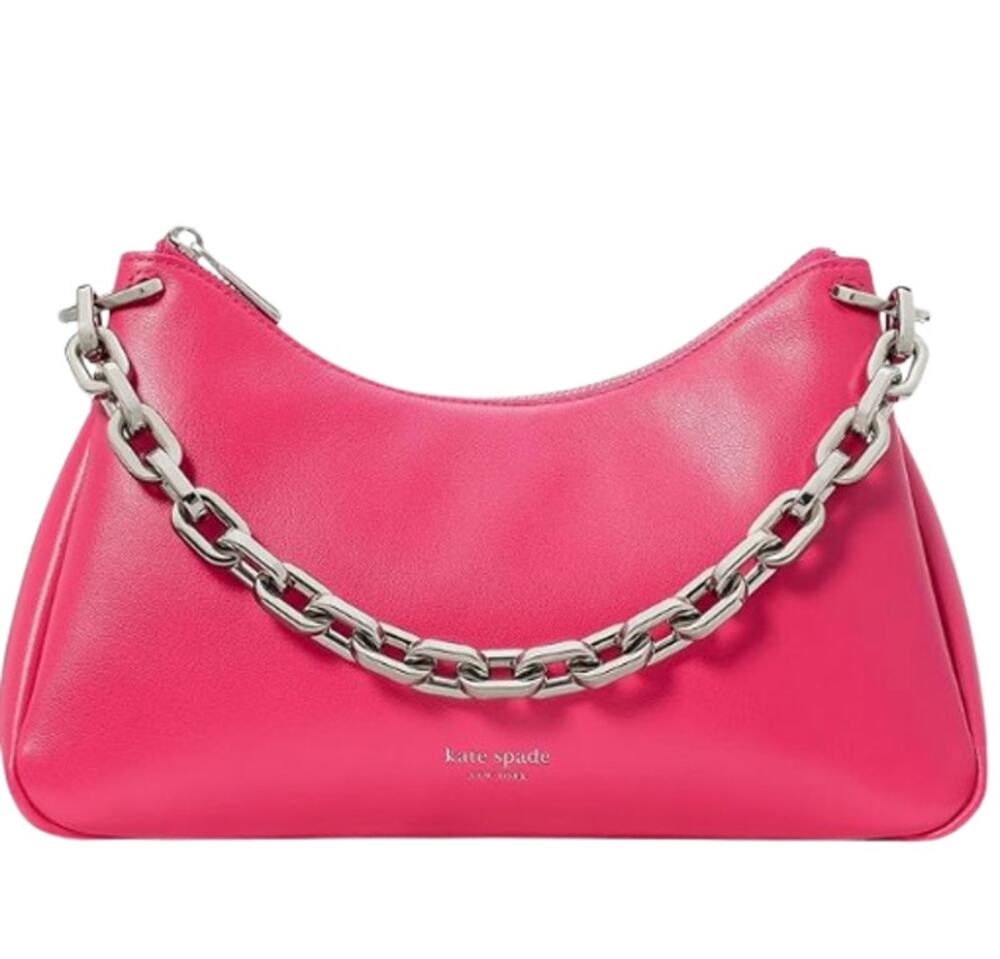 KATE SPADE Grace Chain Shoulder Bag Pink Rosehip Fine Grain Leather NWT